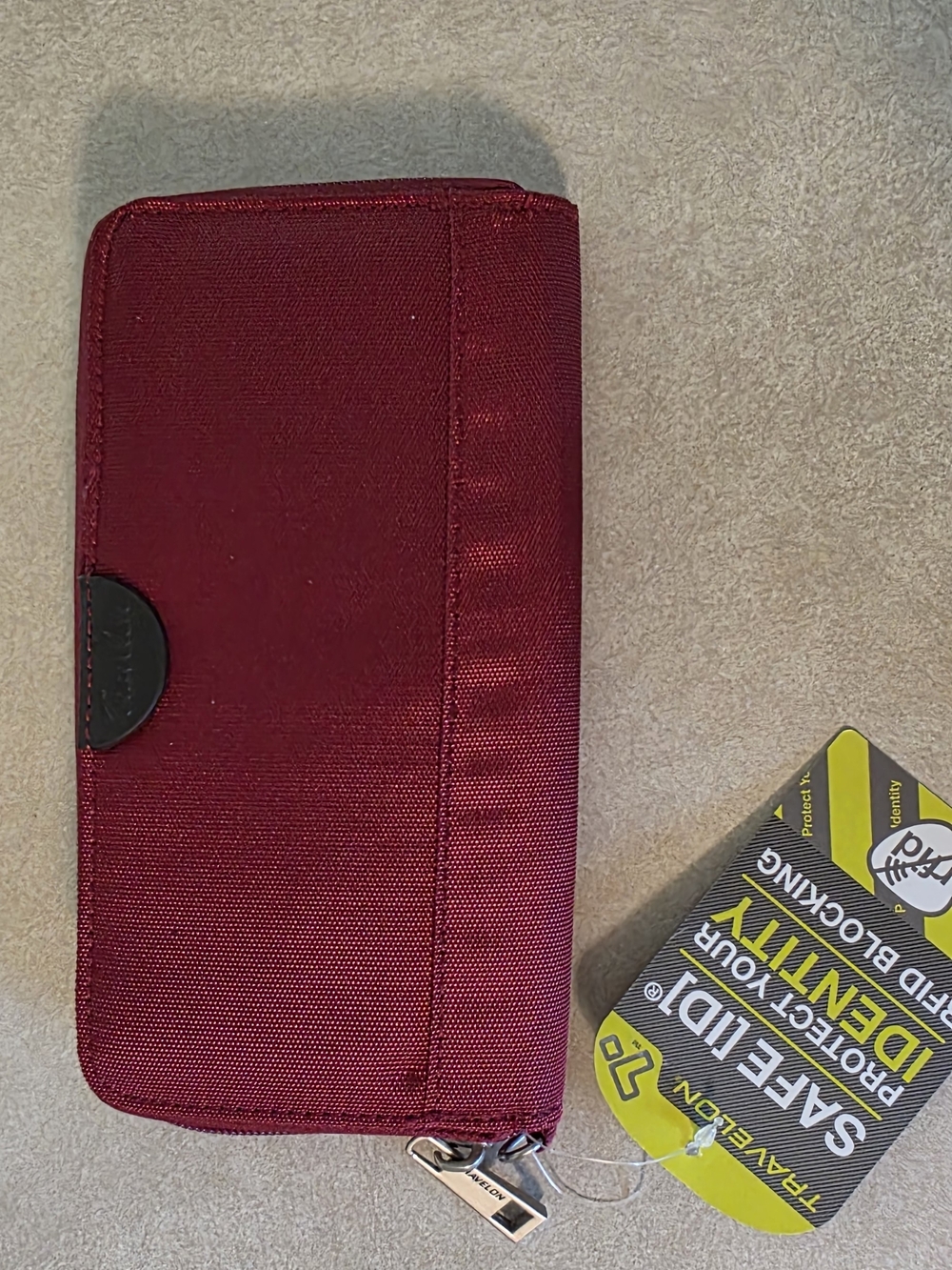 Travelon Burgundy RFID Blocking Travel Wallet